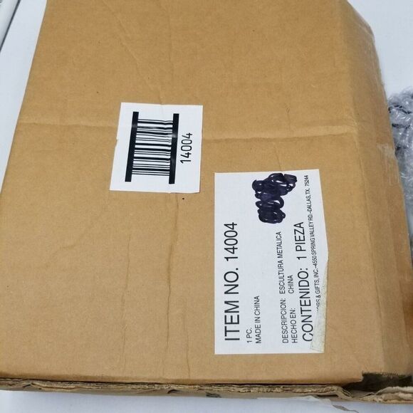 Vintage Homco 14004 10” Bike Black Wrought Iron Metal Wooden Bicycle Decor NEW - Picture 4 of 4